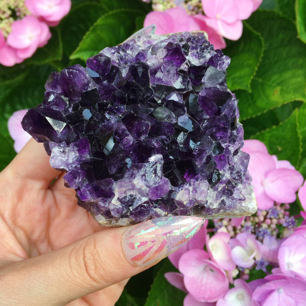 Uruguay Amethyst Dark Purple crystal cluster