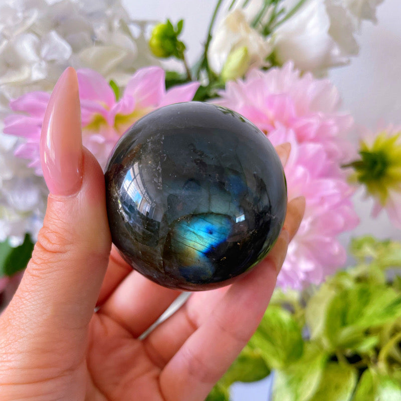Labradorite crystal sphere #1