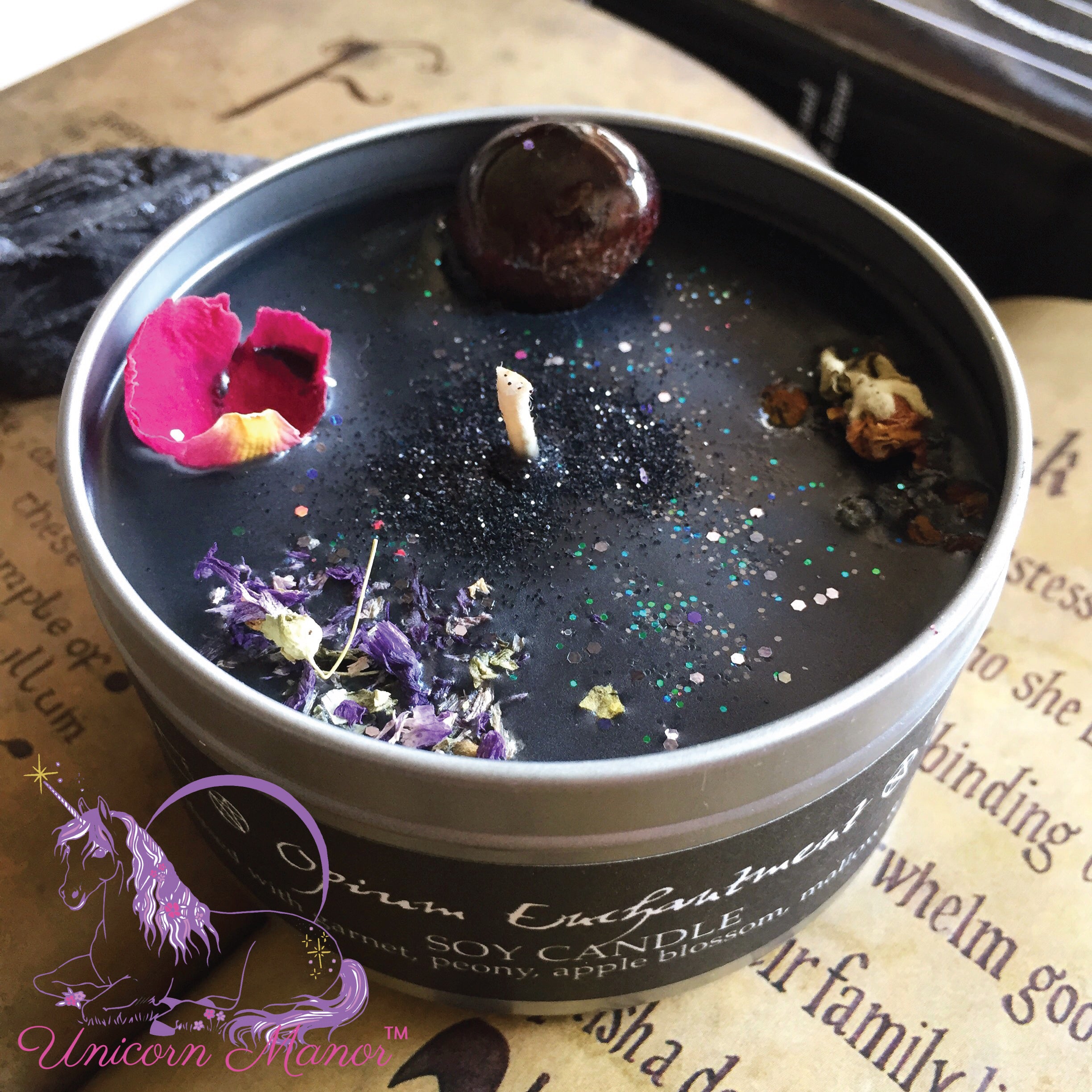 Mystic Unicorn Opium Enchantment Crystal Candle