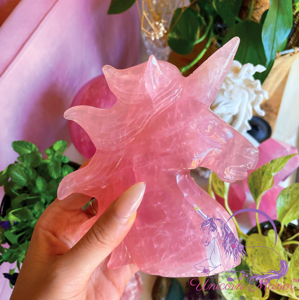 Unicorn Rose Quartz Crystal Large