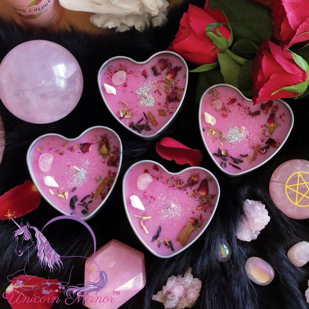 Mystic Unicorn Venus Love Crystal Candle