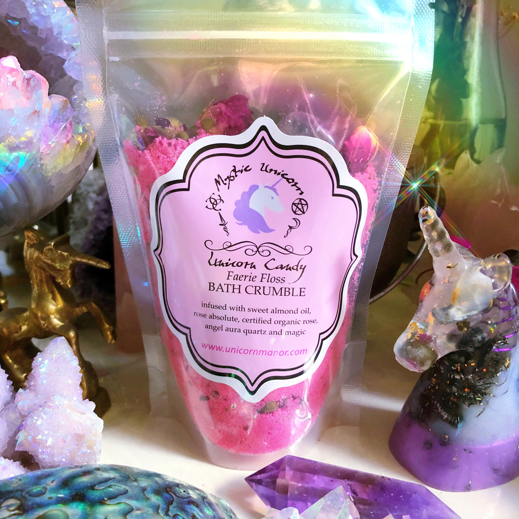 Mystic Unicorn Unicorn Candy Faerie Floss Crystal Infused Bath Crumble