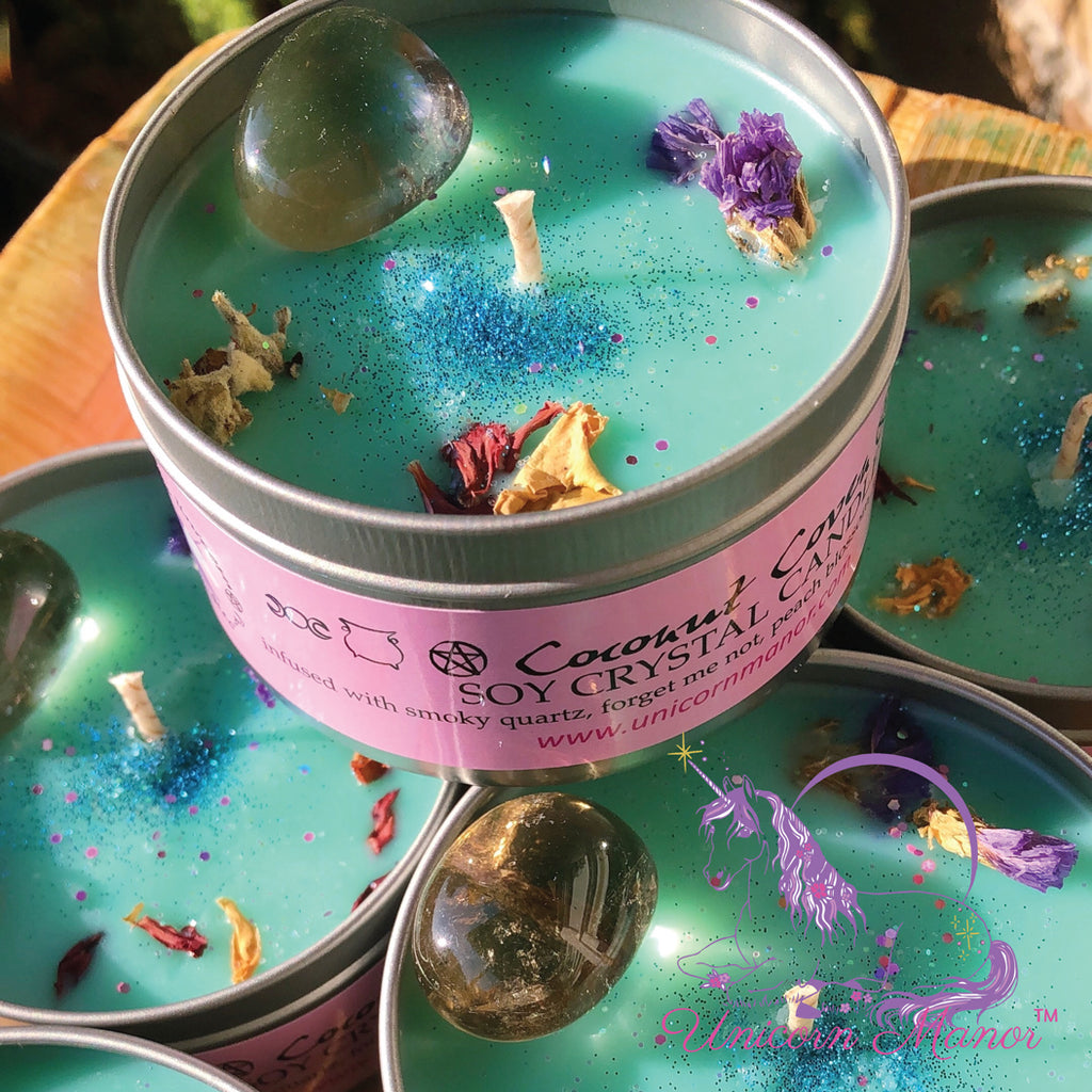 Mystic Unicorn Coconut Coven Crystal Candle
