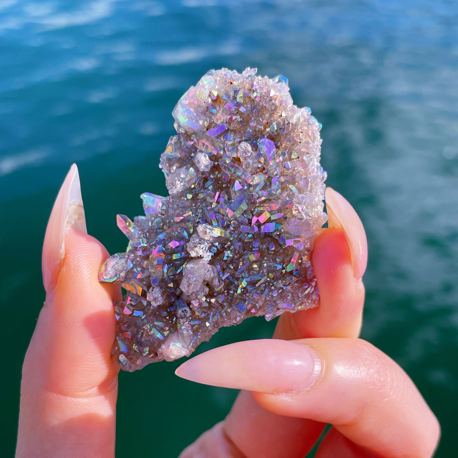 Angel Aura Quartz Crystal Cluster #2