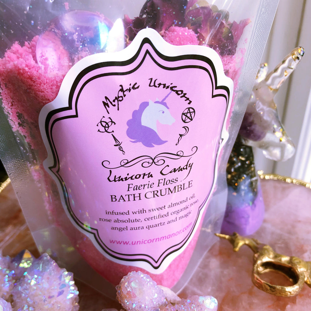 Mystic Unicorn Unicorn Candy Faerie Floss Crystal Infused Bath Crumble