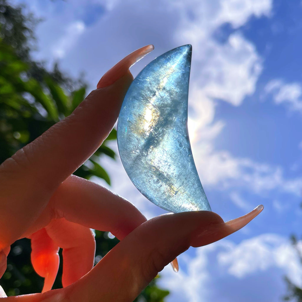 Gem grade Aquamarine crystal Moon #3
