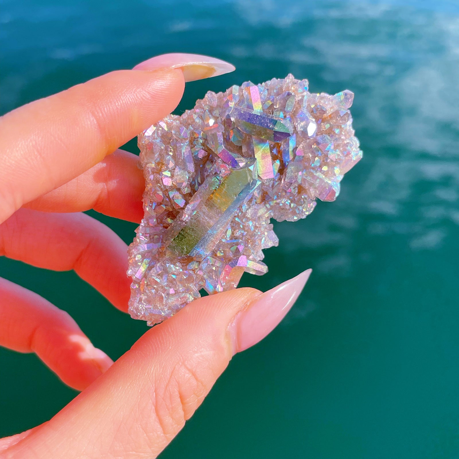 Angel Aura Quartz Crystal Cluster #2