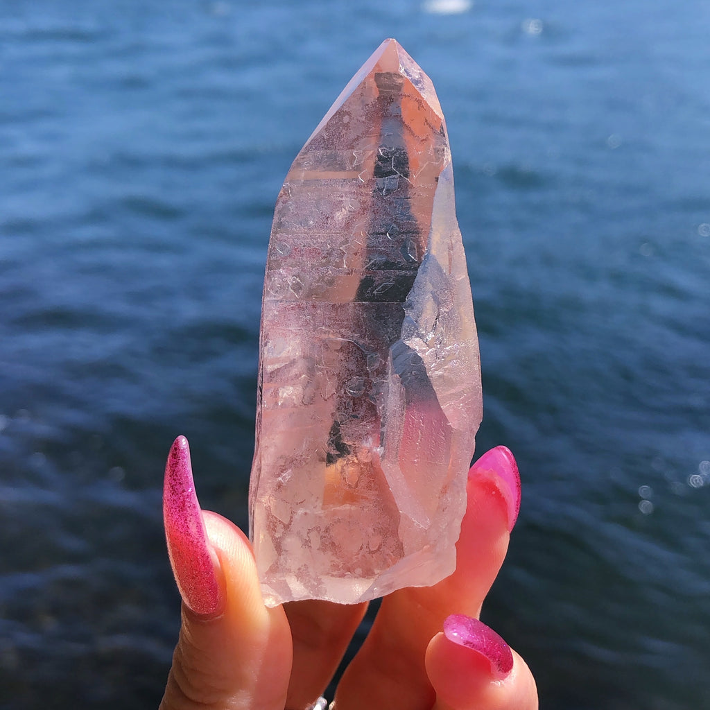 Pink Lemurian Seed Quartz Crystal #1