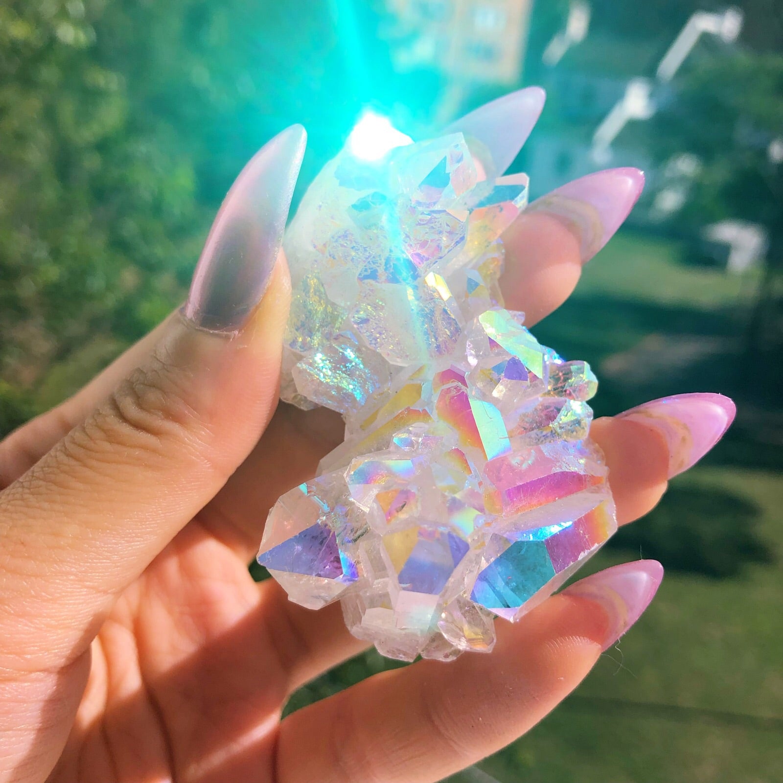 Angel Aura selling Quartz Crystal Cluster #2