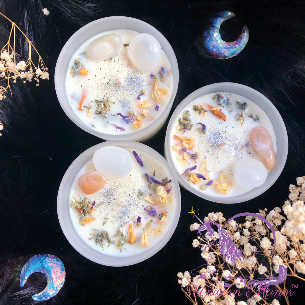 Mystic Unicorn Moonchild Luxury Crystal Candle
